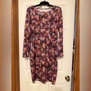 LuLuRoe Fall Floral Long Sleeve Dress